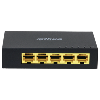 Switch unmanaged 5 porte Gigabit, case metallico