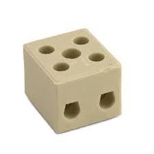 Morsettiera ignifuga in steatite 6mm² 2 poli. (C