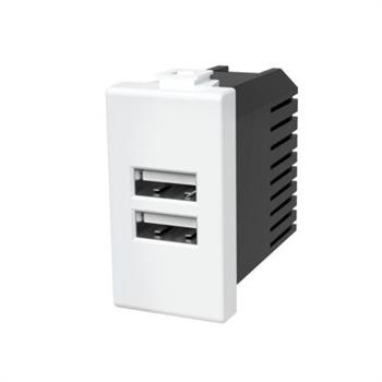 Doppia Presa Usb 2A T3-Joy 521B Bianco
