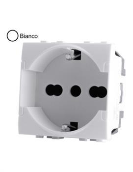 Presa Schuko Unel T1-Art 814B Bianco
