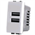 Doppia Presa Usb 2A T1-Art 821B Bianco