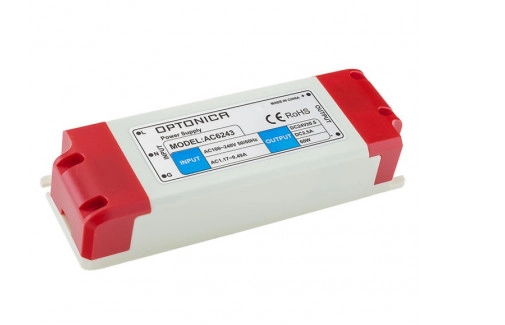 LED PLASTIC CASE POWER SUPPLY 60W 24V/2.5A - 3 Y