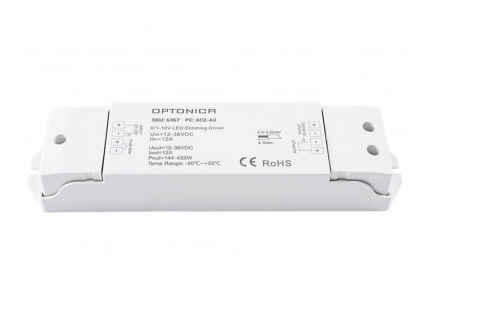 0/1-10V DIMMING DRIVER LV-L 12-36VDC 12A*1CH MAX